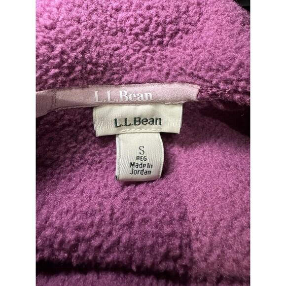 LL Bean Fleece Jacket Womens Small Katahdin Zip Up Pockets Outdoors Purple - Picture 6 of 12